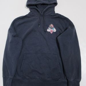 Palace Sans Ferg Hood Pullover Glasses Printed Logo Navy Size L Skateboards